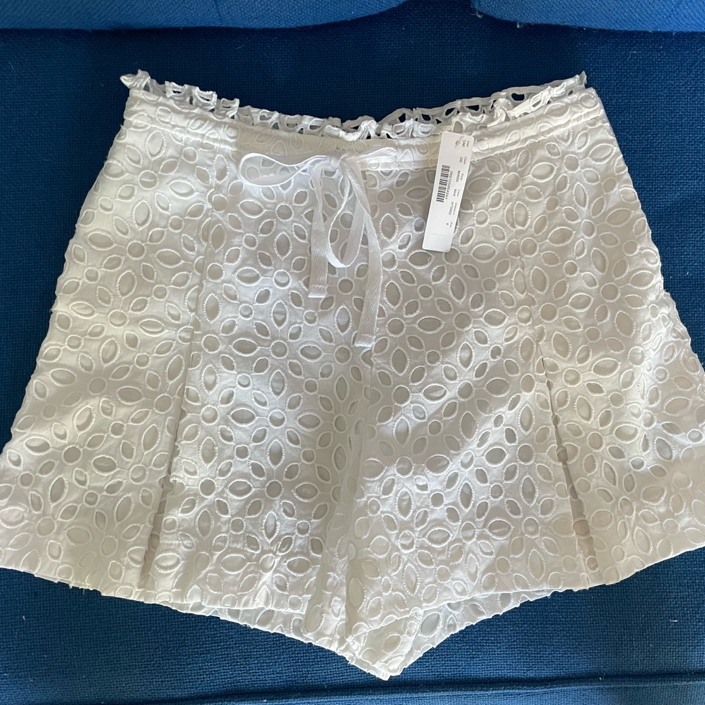 NWT J Crew white eyelet shorts.